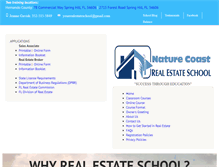 Tablet Screenshot of naturecoastrealestateschool.com
